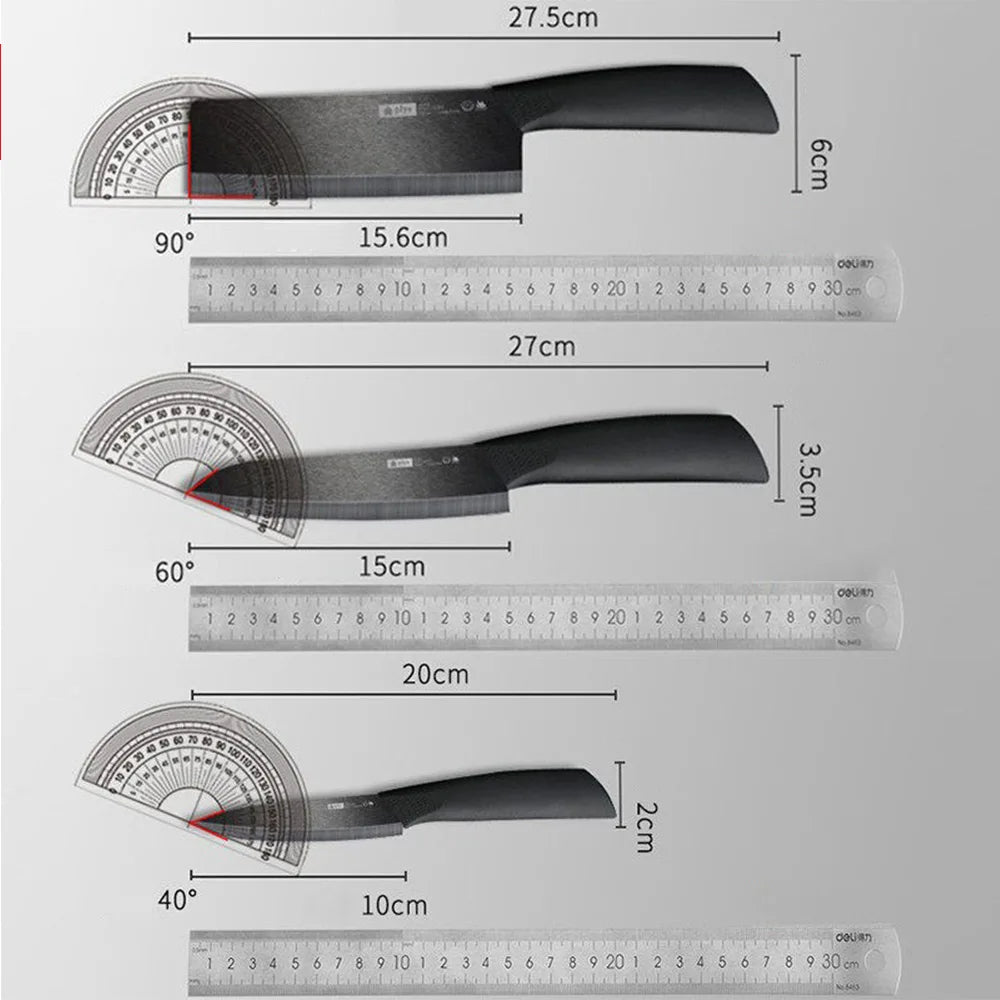Ceramic Kitchen Knife with Protective Cover – Ultra-Sharp Chef, Fruit & Cleaver Knife with Non-Slip Handle