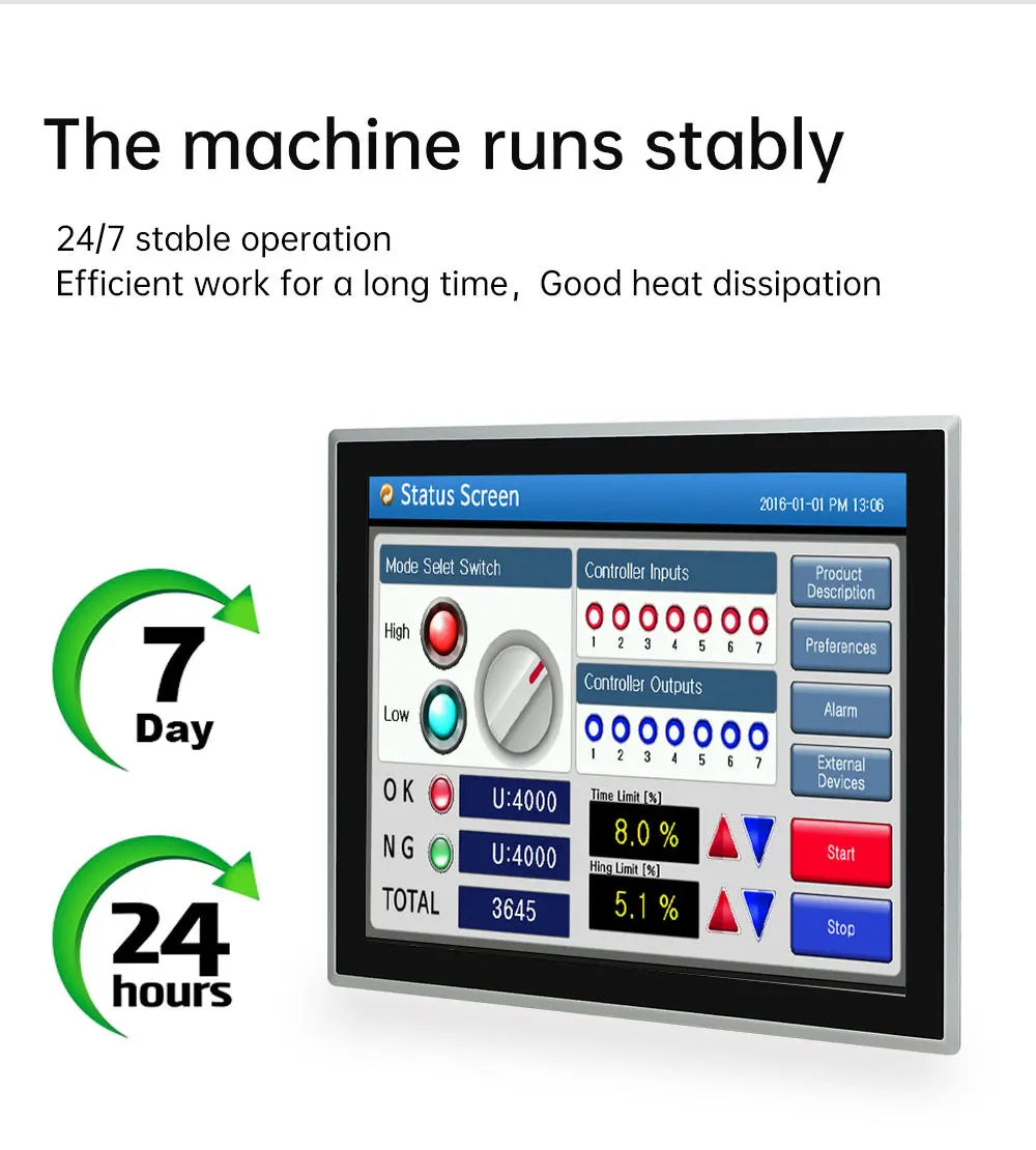 TouchWo IP65 Industrial All-in-One PC – 8" to 21.5" PCAP Touch, 1080p, Win10, Embedded/Wall Mount