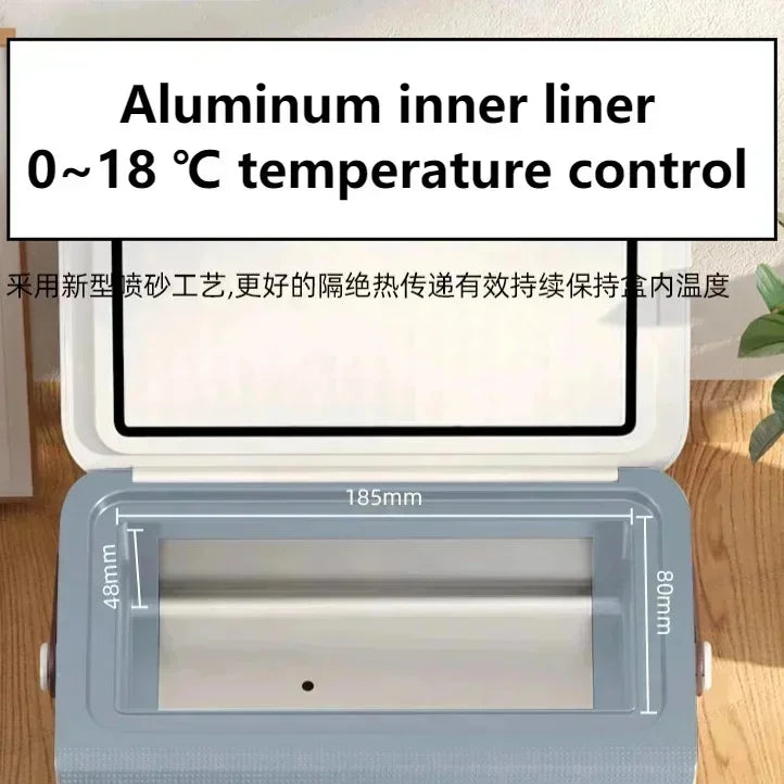 Mini Smart Insulin Cooler Refrigerator – Double-Layer Rapid Cooling USB Charging with Battery