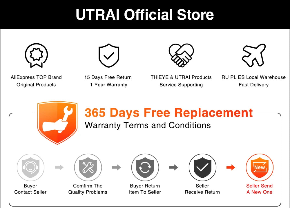 UTRAI 4000A Jump Starter — Portable 12V Car Battery Booster & Power Bank