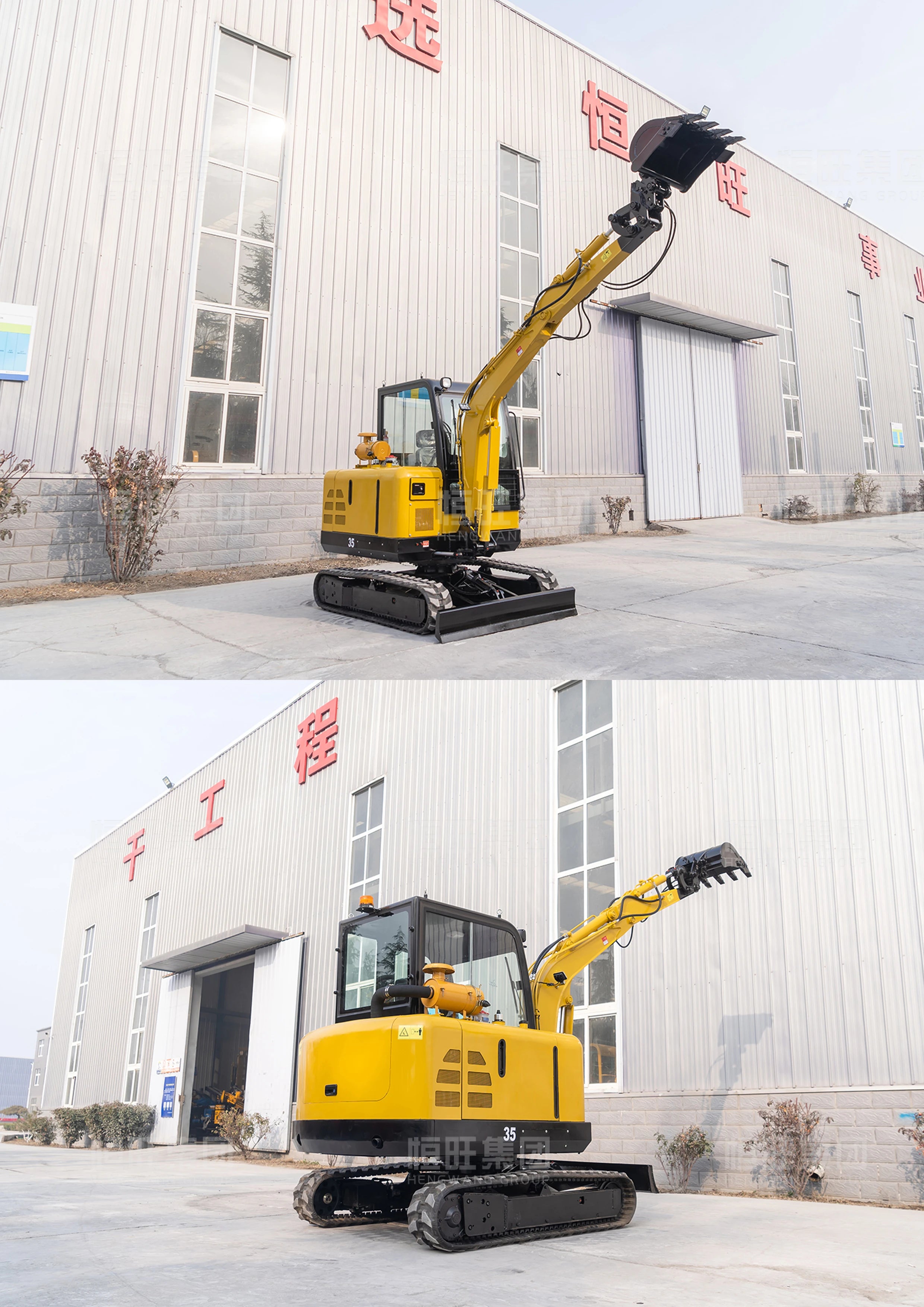 Mini Excavator 3.5 Ton Digger EPA/CE 1 Euro Crawler Excavator For Home Diesel Agricultural Tractor Chinese Sale Diggers Custom