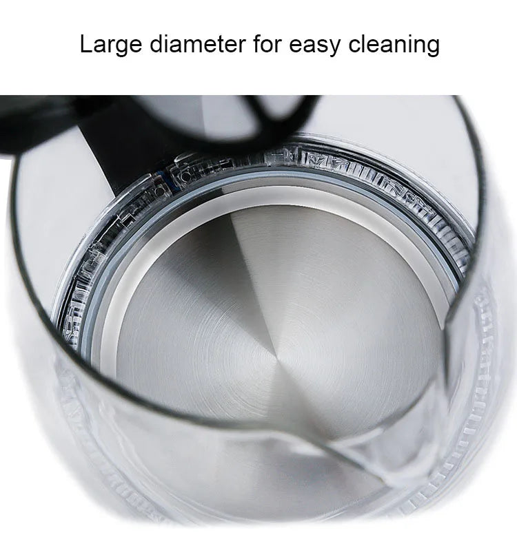 1.5L Electric Glass Kettle — Fast Boiling Borosilicate Tea Pot for Home & Office