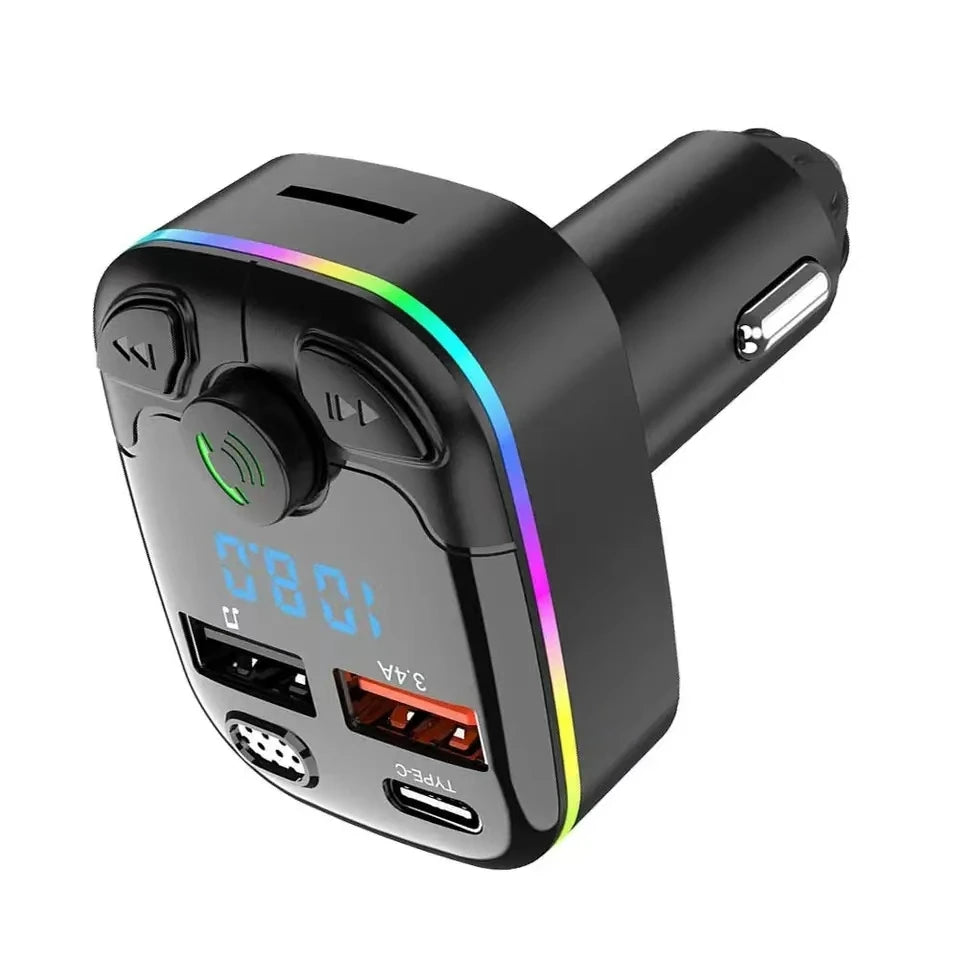 Car Charger FM Transmitter with Bluetooth 5.0 — Hands-Free Calling & Music Streaming