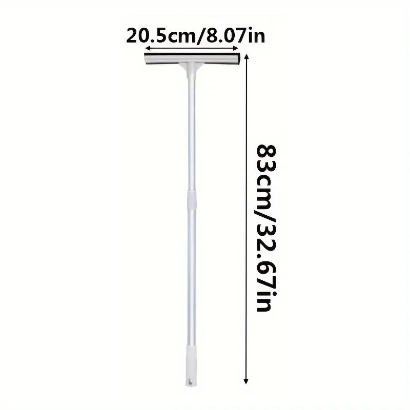 Squeegee Window Cleaner 2-in-1 – Retractable Pole Glass Brush for Car, Shower & Glass Door