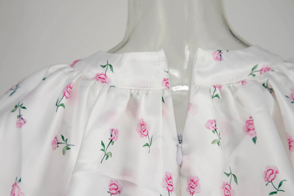 Women's Ruffled Floral Short Skirt – V-Neck Pleated Dress Shorts for Spring & Summer 2026