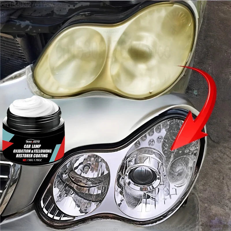 See Clearly Again. — Car Headlight Restoration Polishing Kit | Scratch Remover, Oxidation Cleaner & Repair Paste for Headlamp Assembly, 65g & 100g