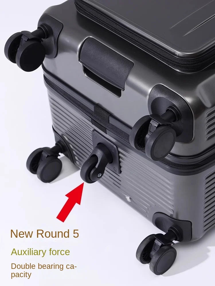 Side Opening Expandable Suitcase – Large Capacity PC Hardside with Brake & 5-Wheel Spinner 20–34"