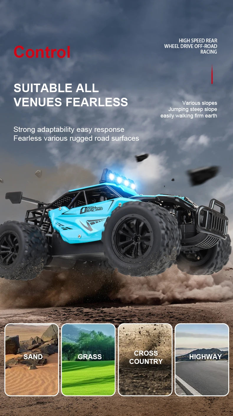 ZWN DK087 1:16 Scale 2WD RC Off-Road Climbing Car with LED Lights – Boys & Girls Gift