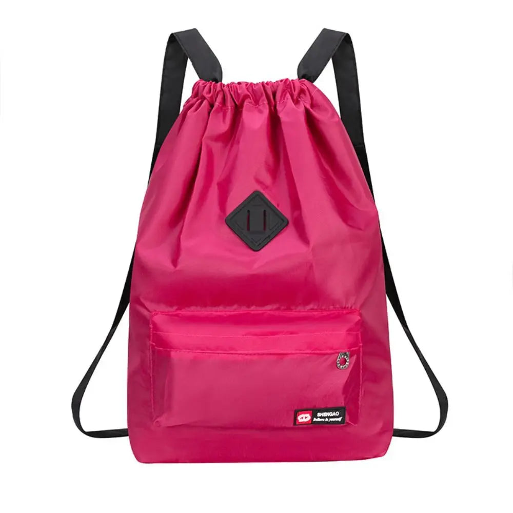 INS Fashion Drawstring Backpack – Waterproof Nylon School Bag Large Capacity for Women