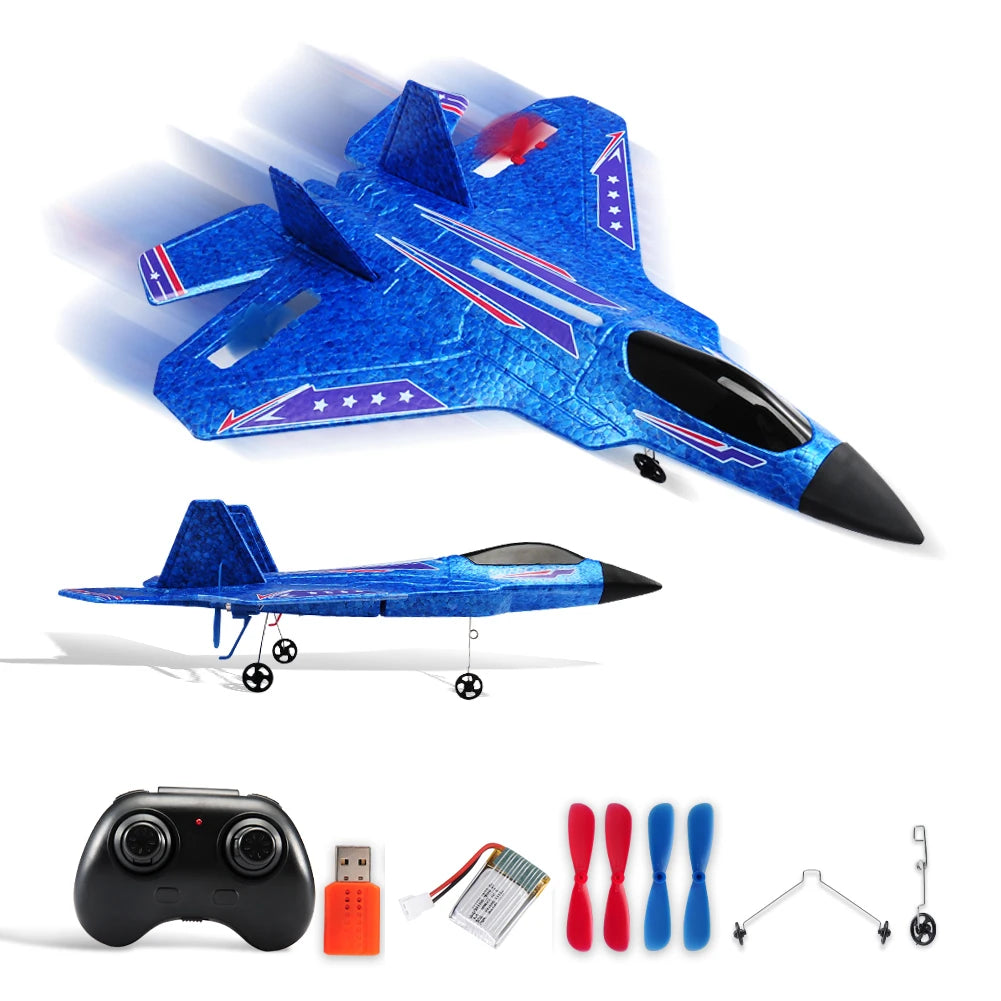 SU35 RC Glider Airplane – 2.4G Remote Control Fighter Plane with LED Lights for Kids