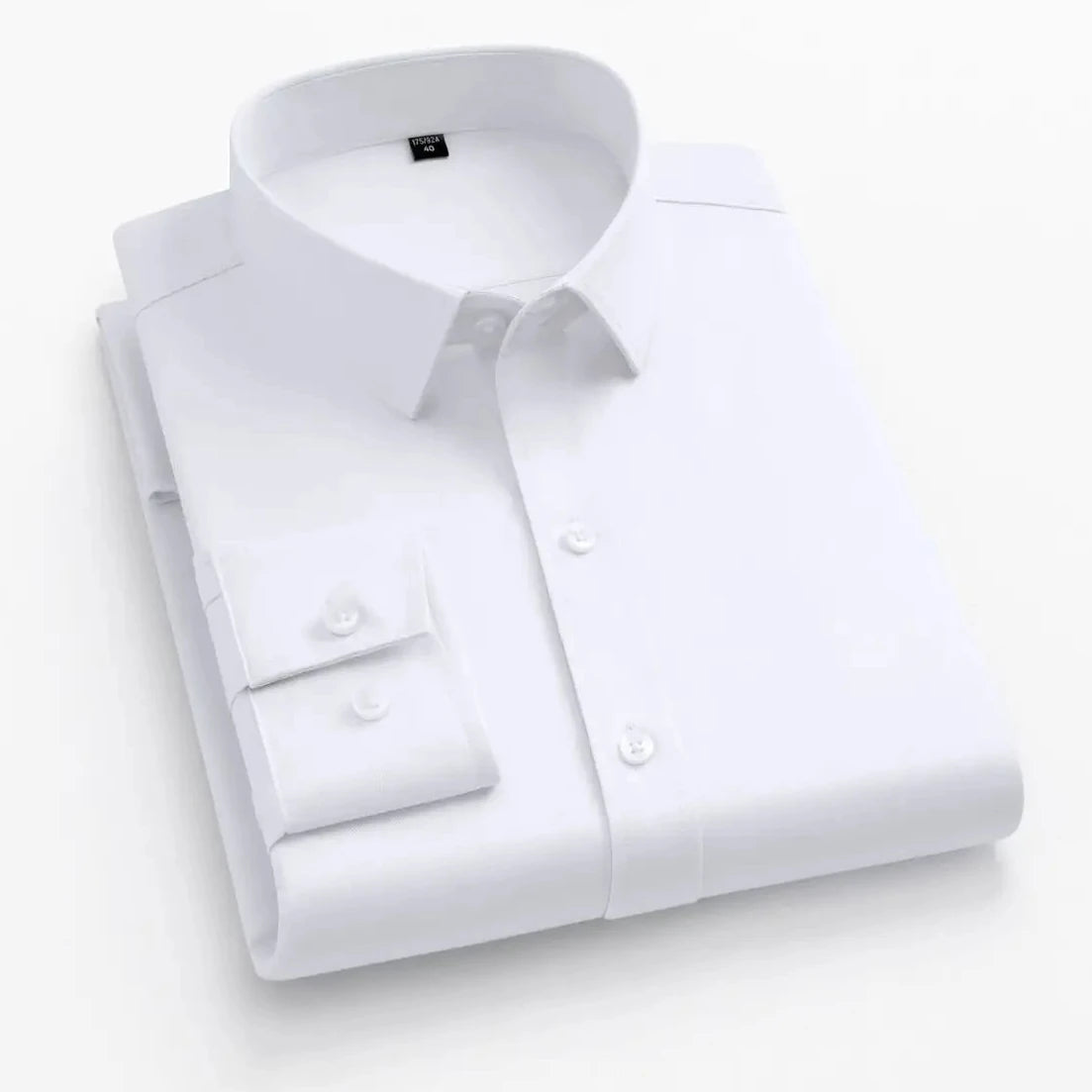 Men's Non-Iron Business Stand Collar Dress Shirt — Wrinkle-Free Formal Shirt