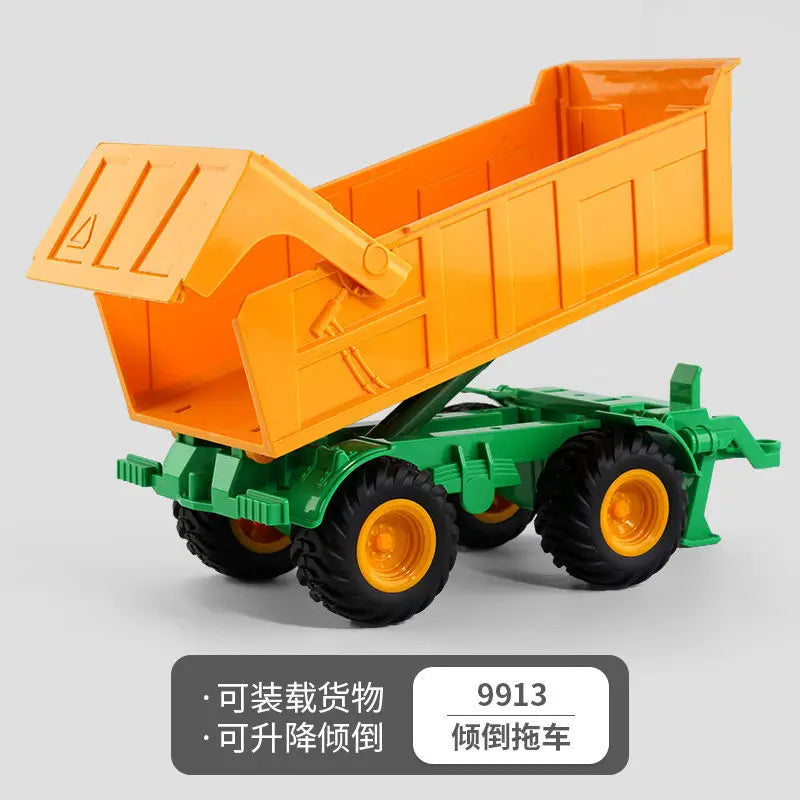 Farm Tractor Toy with Trailer & Accessories – Simulation Farmer Vehicle Set for Kids