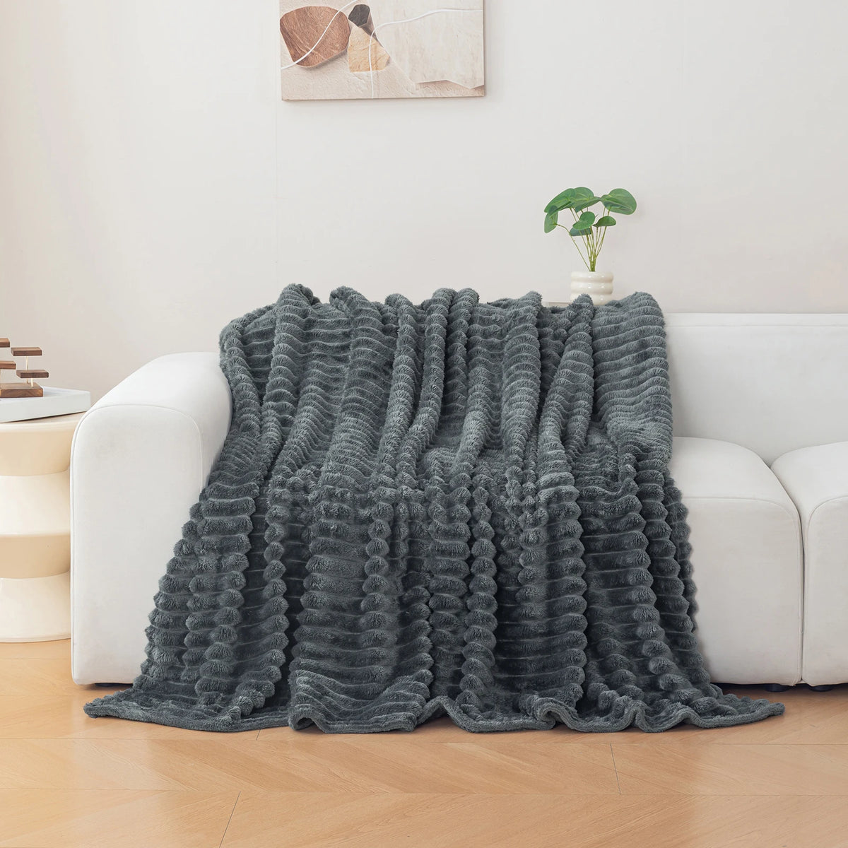 Soft Flannel Blanket – Warm Nap Throw in Multiple Colors, Christmas Gift Blanket