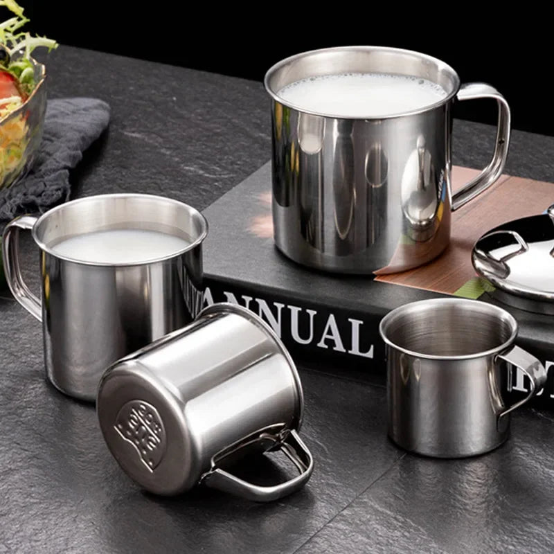 304 Stainless Steel Portable Coffee Mug – Compact Camping & Travel Cup, 50–400ml