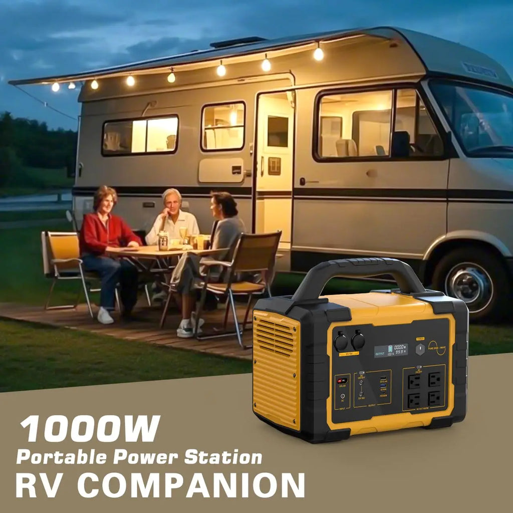 1000W Portable Power Station with 1024Wh LiFePO4