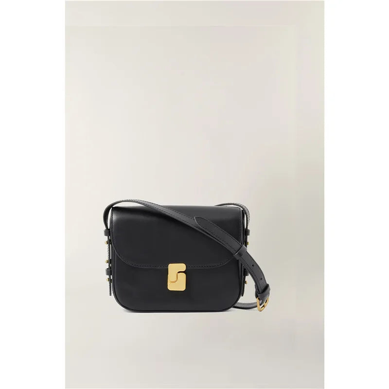 Tofu Square Crossbody Satchel – Luxury PU Leather Small Shoulder Bag for Women