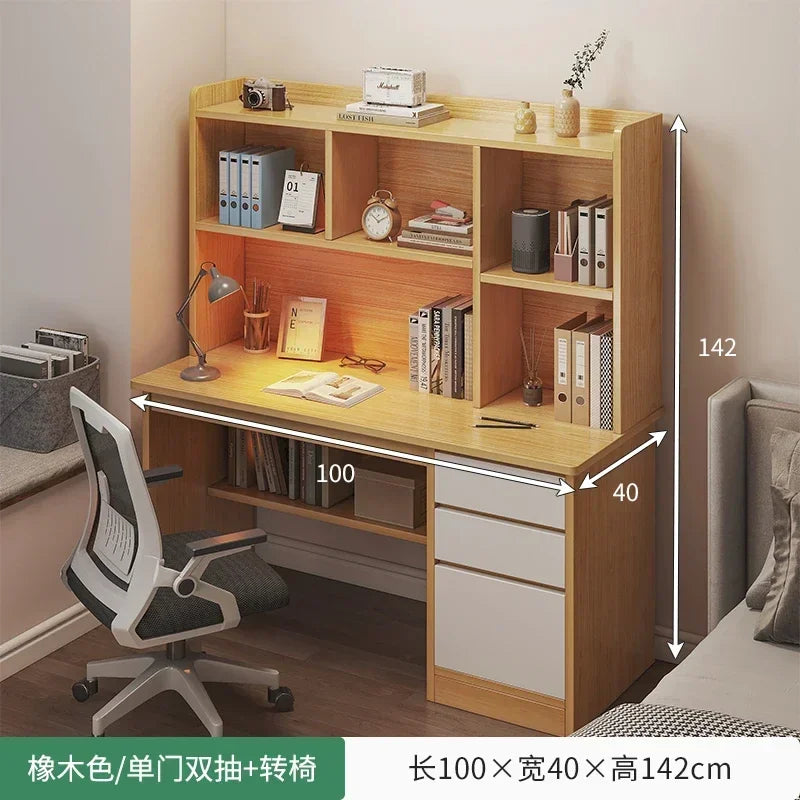 Simple Modern Computer Desk — Student Writing & Home Office Workbench, Multiple Configurations