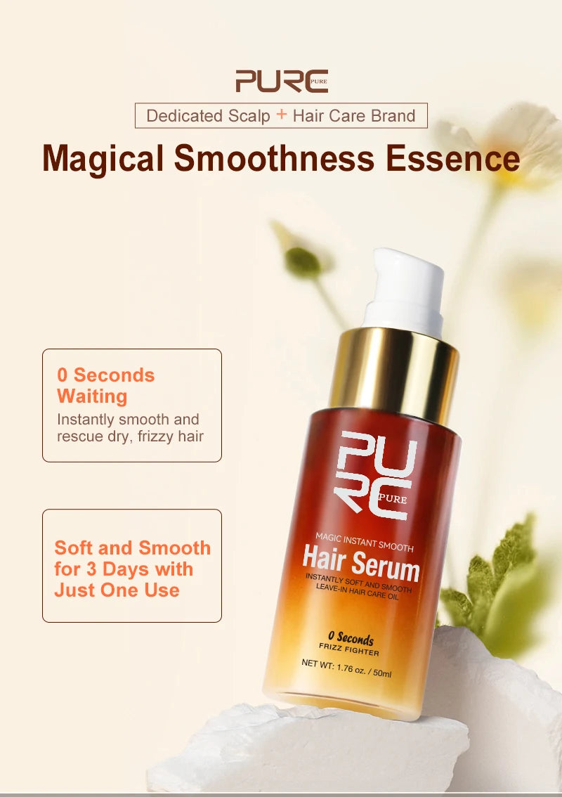 PURC Magic Smoothing Hair Oil Repair Damaged Frizz Hair Serum Instantly Soft Nourish Hair Treatments Essence Hair Care Products