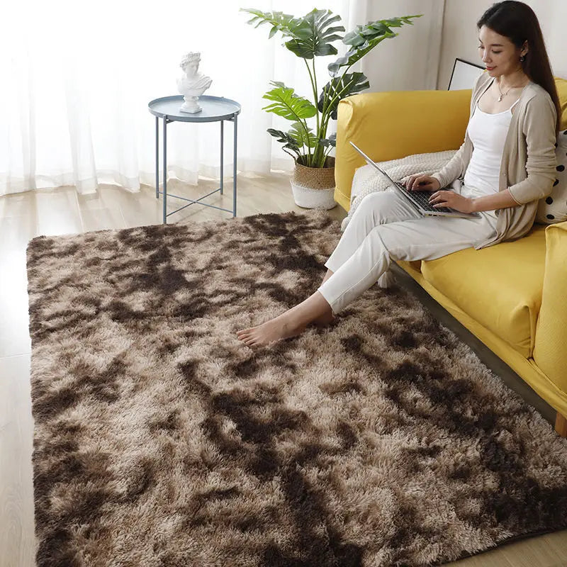 Fluffy Area Rug – Nordic Style Non-Slip Bedroom & Living Room Carpet, 8 Colors & 7 Sizes