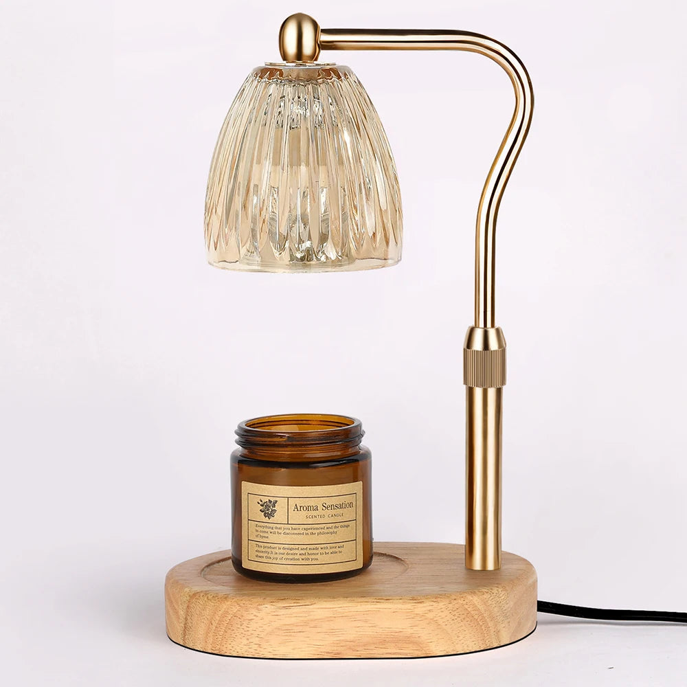 Dimmable 50W Candle Warmer Lamp with Glass Shade