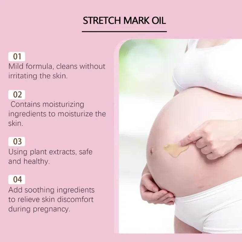 Stretch Marks Remover Essential Oil — Pregnancy & Maternity Stretch Mark Removal Serum, Skin Elasticity