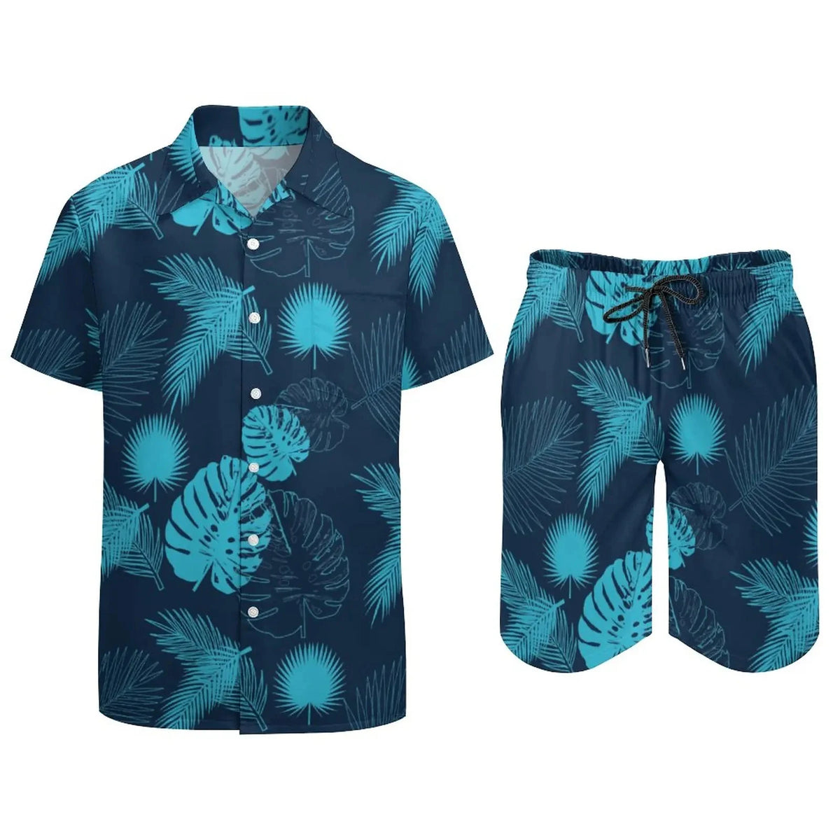 Men's Psychedelic Magic Mushroom 3D Print Shirt & Beach Shorts – Oversized Hawaiian Set