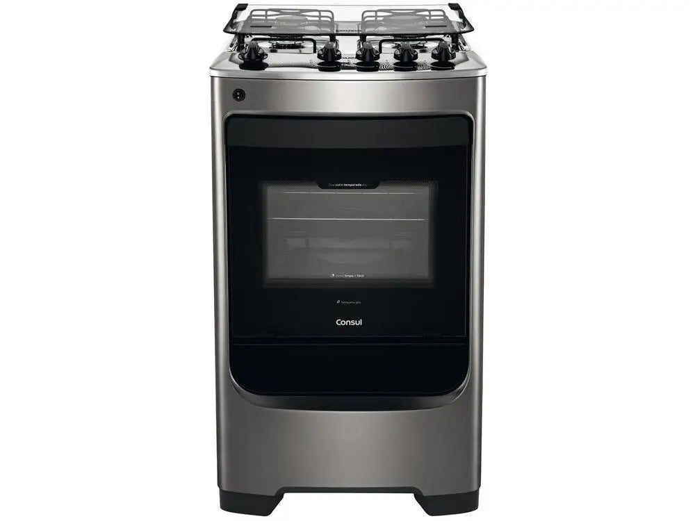 Consul Inox 4-Burner Gas Range – Freestanding Stove, Bivolt (CFO4NARUNA)