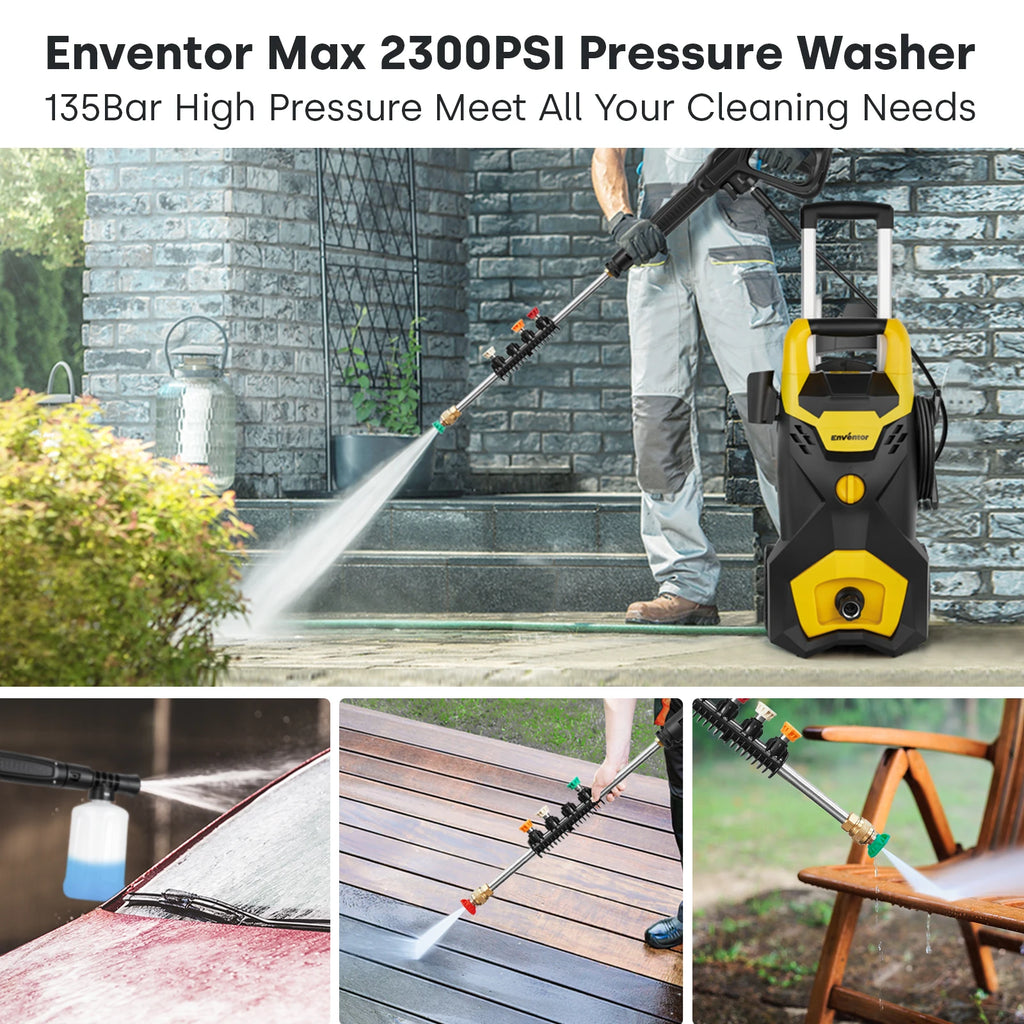 Electric Pressure Washer – Enventor 120V, Four Nozzles