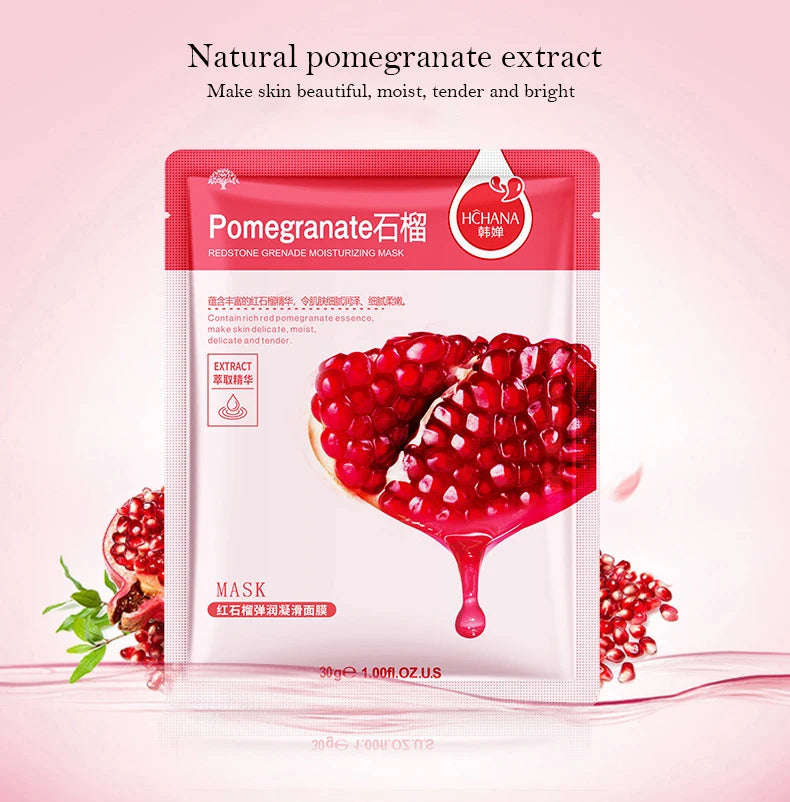 Natural Plant Aloe & Fruit Facial Sheet Masks — 10-Pack Korean Skincare