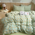 100% Cotton Stripe Bedding Set – Duvet Cover with Pillowcases, Twin to King
