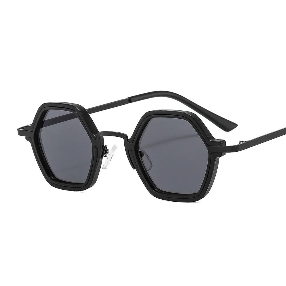 Polygon Metal Frame Square UV Sunglasses — Retro Punk