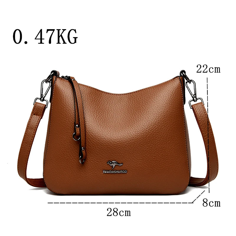 Luxury PU Tote Bag – Sequin & Tassel Designer Shoulder Crossbody Handbag for Women