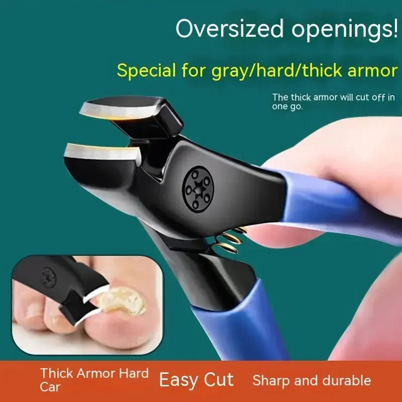 Professional Toenail Scissors – Extra Large Opening Ergonomic Waterproof Nail Clipper for Easy Trimming