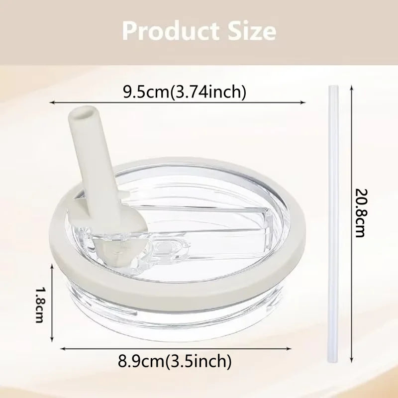 40oz Flip Straw Replacement Lid for Stanley 2.0 Tumbler – Leak-Proof Lid with Straw & Cleaning Brush