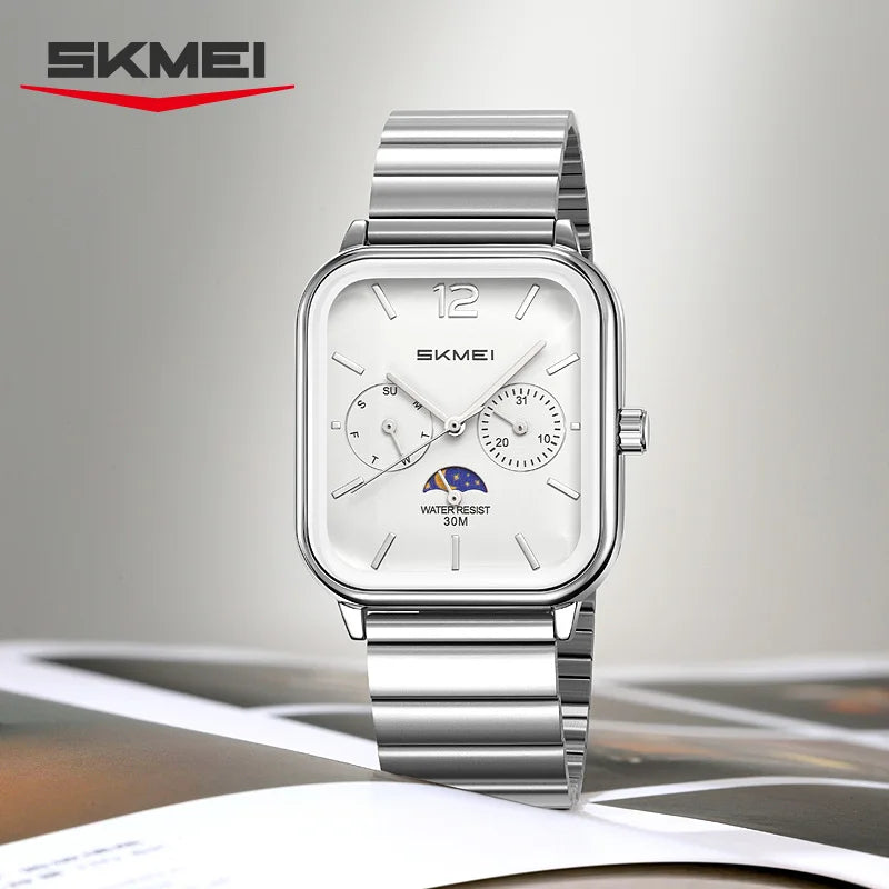 SKMEI Men's Luxury Business Quartz Watch | Waterproof Calendar Week Display Casual Wristwatch