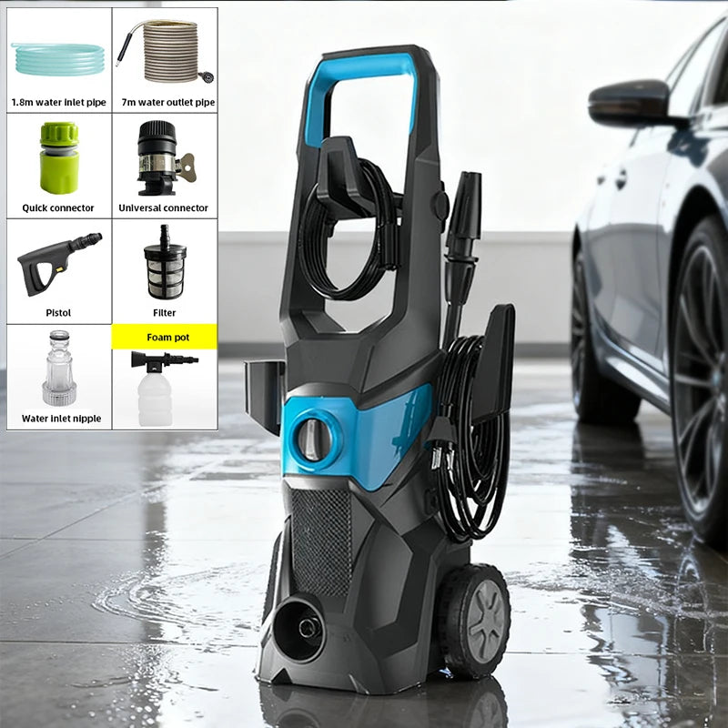 Electric Pressure Washer for Cars – 220V, Hose Options