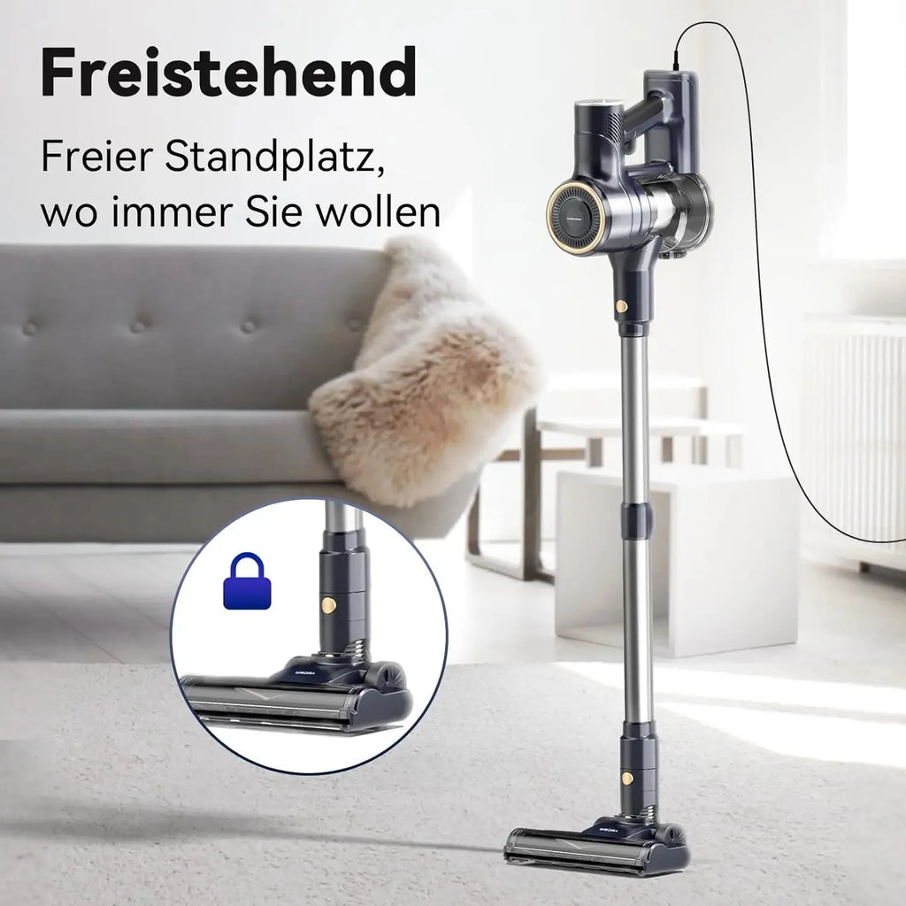 INSE I8 Corded Stick Vacuum Cleaner — 25KPa 600W 6-in-1 Lightweight Handheld for Carpet & Pet Hair, Free-Stand Design