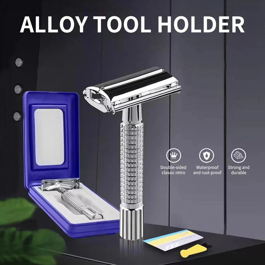Double Edge Safety Razor for Men & Women – Delicate Box Holder with Blade Included
