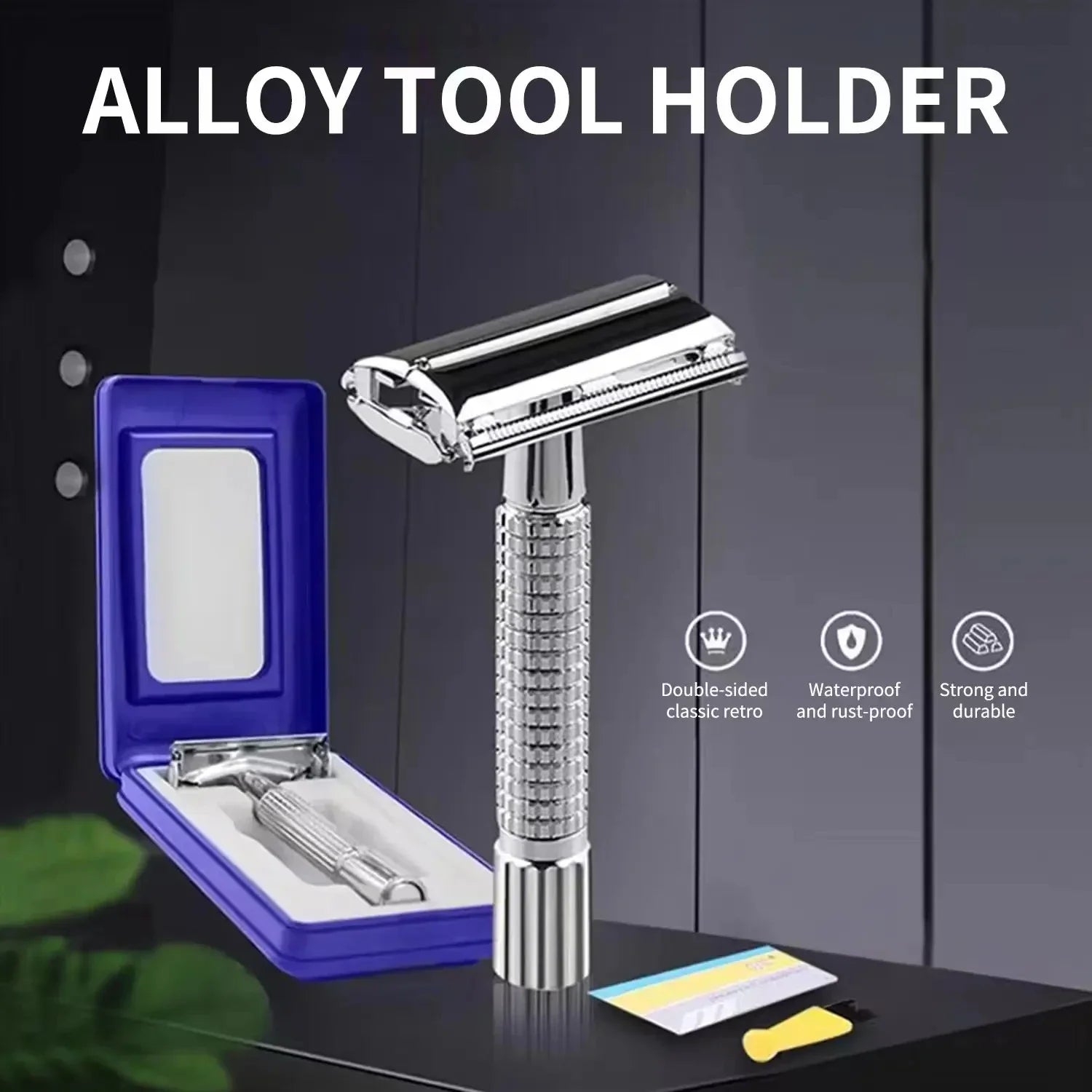 Double Edge Safety Razor for Men & Women – Delicate Box Holder with Blade Included