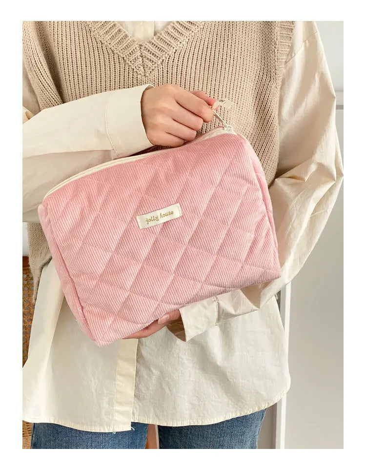Large Capacity Cosmetic Clutch Bag – Women's Travel Makeup Storage Bag with Zipper