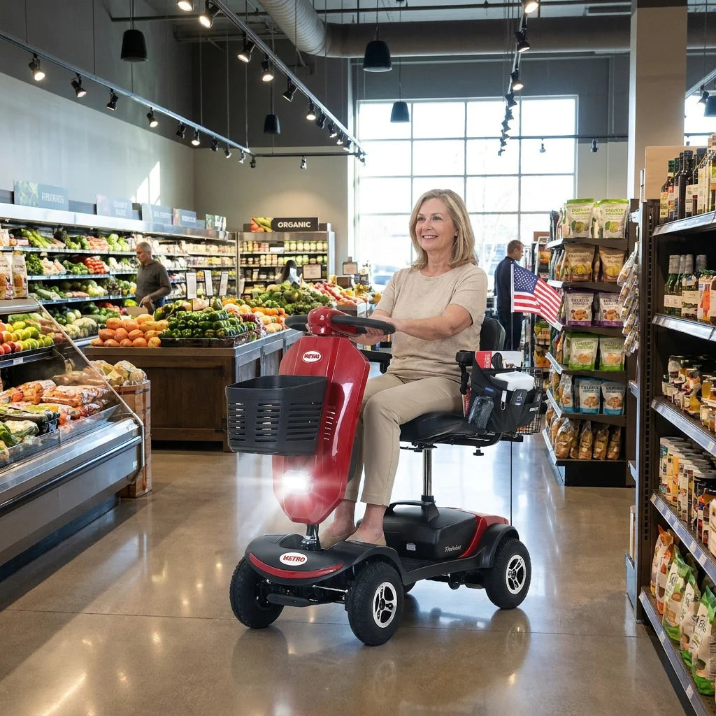 4-Wheel Mobility Scooter with Windshield – 300W, 10-Mile Range