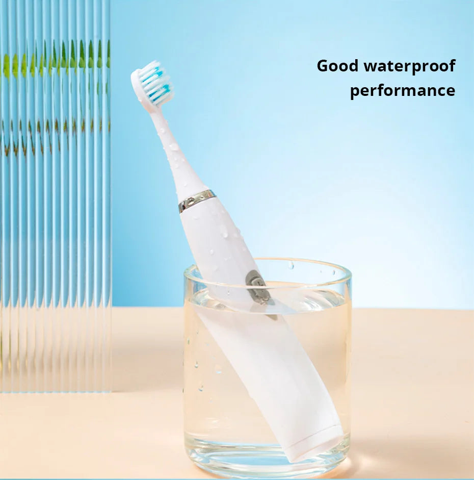Tongwode Sonic Electric Toothbrush for Adults – Soft Bristle, IPX6 Waterproof, 3 Brush Heads