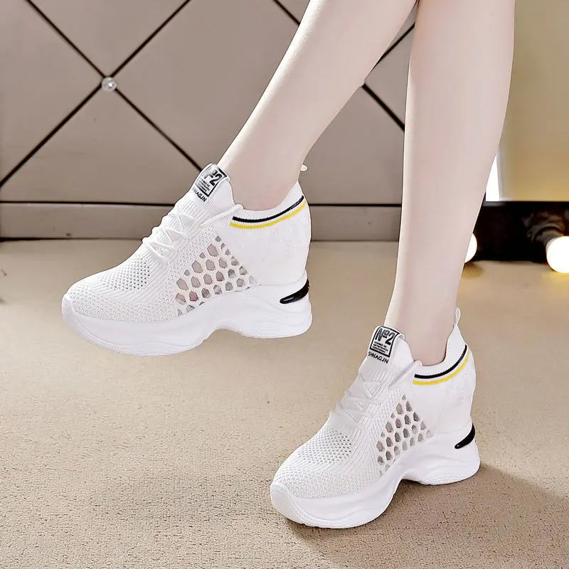 Women's Breathable Hollow Platform Sneakers