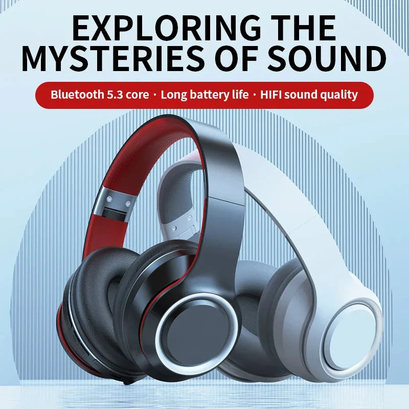 Shoumi Wireless Bluetooth Headphones — TF Card & MP3