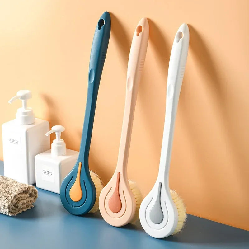 Long Handle Soft Hair Bath Brush – Back Ball Scrubber & Mud Massage Shower Body Brush