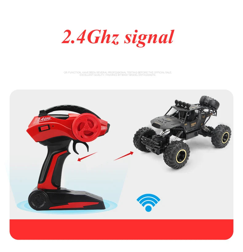 1:12 / 1:16 Scale 4WD RC Off-Road Buggy Truck with LED Lights – Remote Control Car for Boys