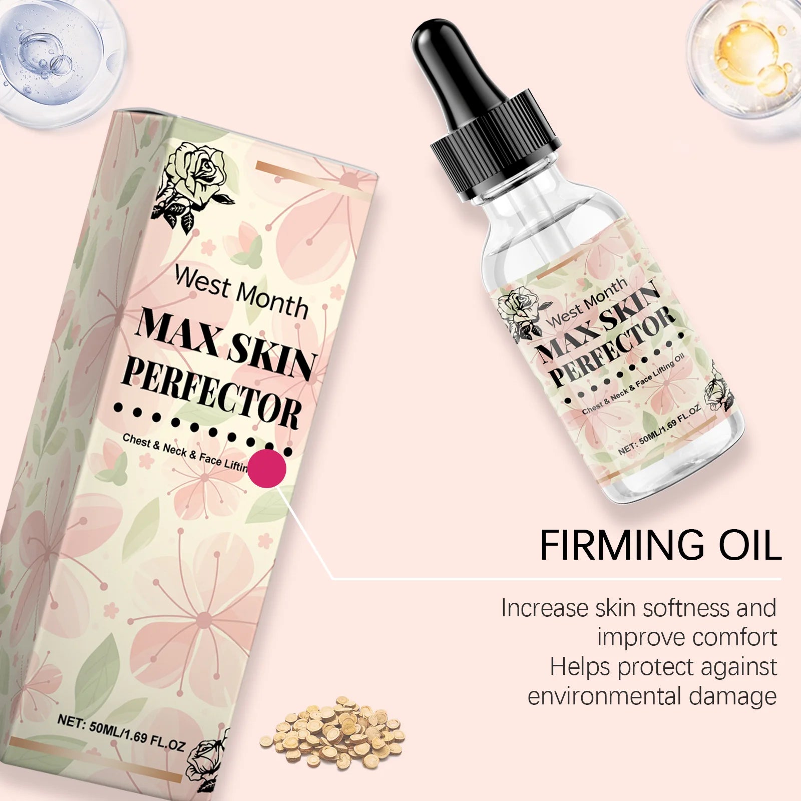 Chest Neck & Face Lifting Oil — Deep Nourishing Moisturizing Radiance Boost Skincare