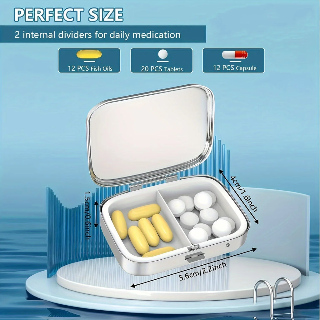 Colorful Metal Pill & Jewelry Organizer Box