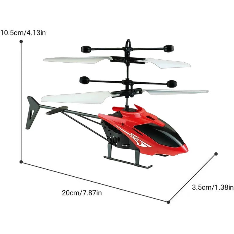 Rechargeable Mini RC Drone – Safe Fall-Resistant Helicopter Toy with Decorative Patterns