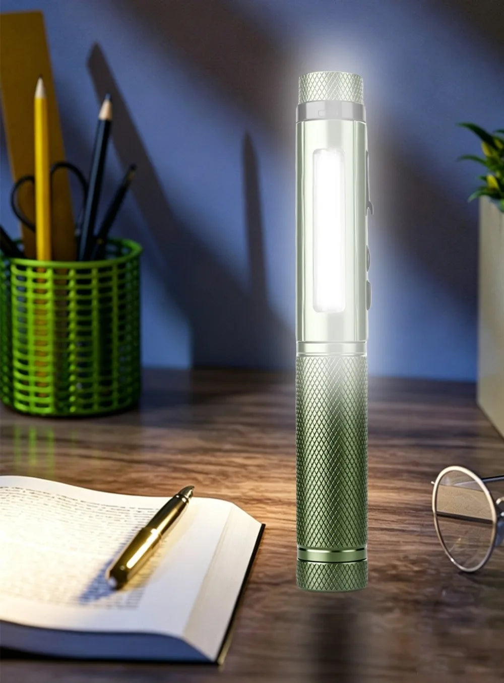 800 Lumen Rechargeable EDC Flashlight – Magnetic Pen Light for Hiking, Work & Emergencies